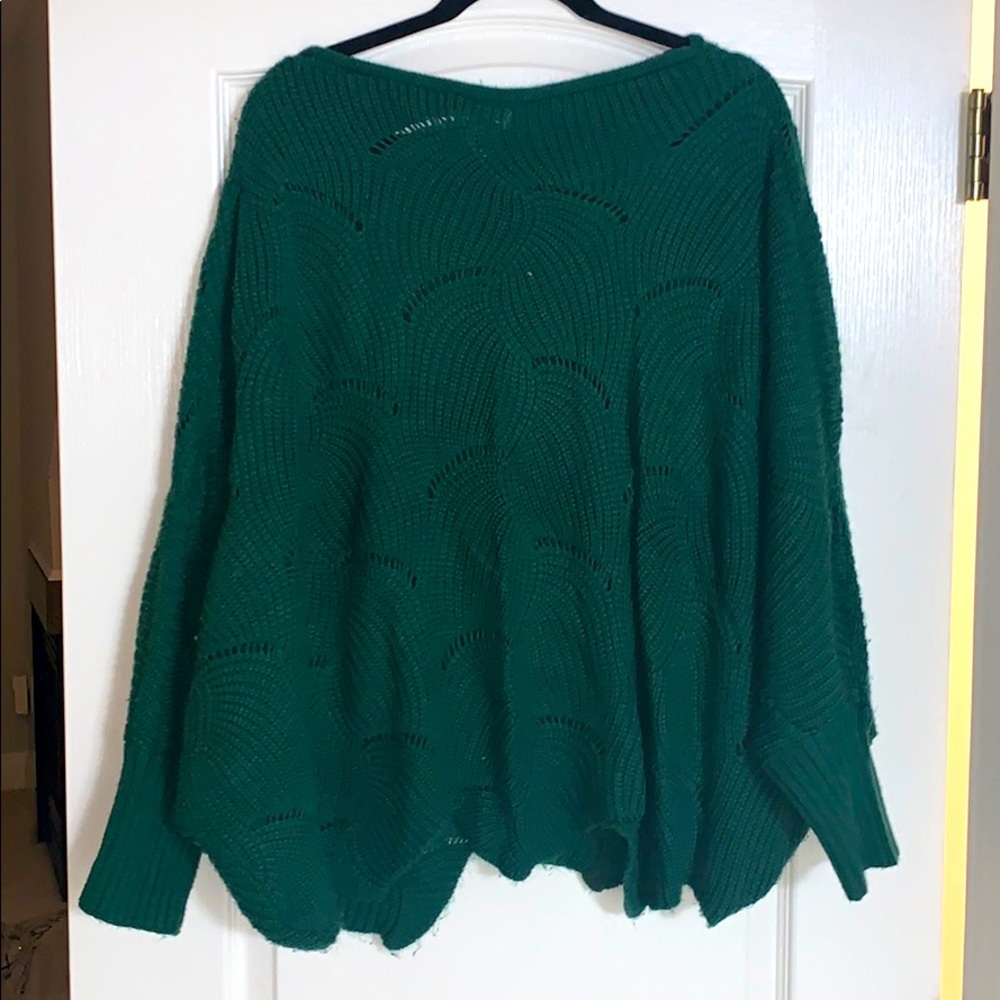 Oversized green sweater